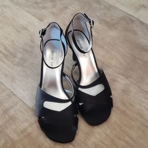 David Tate Black evening sandals heels. 8 1\2W